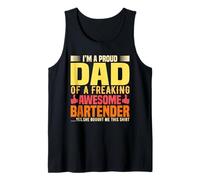 I'm A Proud Dad Bartender Funny Bartending Alcoholic Drink Canotta
