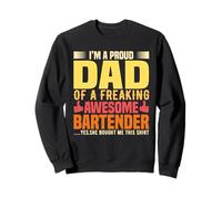I'm A Proud Dad Bartender Funny Bartending Alcoholic Drink Felpa