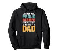 I'm A Proud Farmer Being A Dad Funny Fathers Felpa con Cappuccio