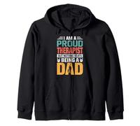 I'm A Proud Therapist Being A Dad Funny Fathers Felpa con Cappuccio