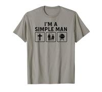 Im A Simple Man Faith Family BBQ Grilling Funny Conservative Maglietta