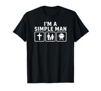 Im A Simple Man Faith Family BBQ Grilling Funny Repuplican Maglietta
