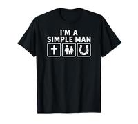 Im A Simple Man Faith Family Rancher Funny Repuplican Dad Maglietta