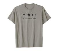 Im A Simple Man Faith Family Weightlifting Christian Dad Maglietta