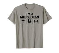 Im A Simple Man Faith Family Weightlifting Conservative Men Maglietta