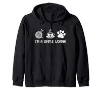 I'm A Simple Woman Yarn Coffee Dogs Felpa con Cappuccio