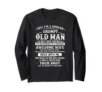 I'm A Spoiled Grumpy Old Man - Awesome Wife Born in Giugno Maglia a Manica
