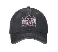 I'm A Vet Tech What's Your Superpower Donna Uomo Trucker cap Morbido Cappellino con Visiera Regolabile Golf Hat per Ciclismo Sport Tennis