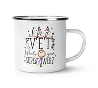 I'M A Veterinario Cosa C'È Your Superpower Rétro Smalto Tazza - Funny Animale