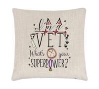 I'M A Veterinario What's Your Superpower Lino Cuscino Cover - Divertente Animale