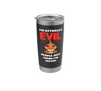 I'M Actually Evil People Just Think I'M Joking Drago Barbuto Bicchiere termico in acciaio inox doppia parete