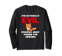 I'm Actually Evil People Just Think I'm Joking Volpe Maglia a Manica