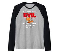 I'm Actually Evil People Just Think I'm Joking Volpe Maglia con Maniche Raglan