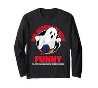 I'm Actually Not Funny - Citazione sarcastica e grafica di Halloween Maglia a Manica