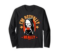 I'm Actually Really Nice - Divertente Sarcastico Citazione & Grafica Maglia a Manica