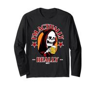 I'm Actually Really Nice - Divertente Sarcastico Citazione & Grafica Maglia a Manica
