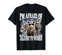 I'm Afraid of Talking To Women Divertente Maglietta