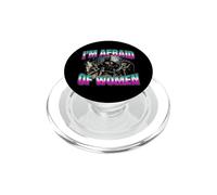 I'm Afraid Of Women - Funny Saying Wolf Meme Guys Novelty Men PopSockets PopGrip per MagSafe