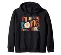 I'm Alena Doing Alena Things Funny Groovy Retro Alena Felpa con Cappuccio