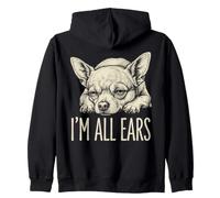 I'm all Ears, Simpatico Cucciolo di Chihuahua sdraiato Felpa con Cappuccio