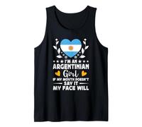 I'm an Argentinian Girl Argentinian Face Argentina Flag Canotta