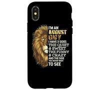 I'm An August Guy - I Have 3 Sides - Lion Leo Birthday Custodia per iPhone X/XS