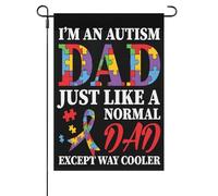 Im An Autism Dad Just Like A Normal Dad Except Way Coolers Bandiera All'Aperto Decorative Bandiera Da Giardino Con Occhielli Bandiere Da Giardino Per Celebrazione Decorazione Dormitorio 30X45cm