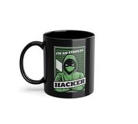 I'm An Ethical Hacker Social Engineering Grey Hat Tazza da caffè | Phishing Sniffer Hacker Tazza Nero (05440W)