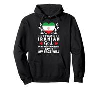 I'm an Iranian Girl Iranian Face Iran Flag Felpa con Cappuccio