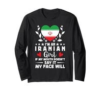 I'm an Iranian Girl Iranian Face Iran Flag Maglia a Manica
