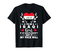 I'm an Iraqi Girl Iraqi Face Iraq Flag Maglietta