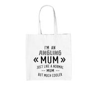 I'M An Pesca Mum - Borsa Tote IN Tela - Attrezzatura Gear Mamma Giorno Pescatore