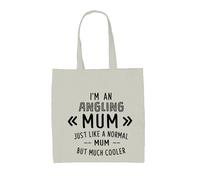 I'M An Pesca Mum - Borsa Tote IN Tela - Attrezzatura Gear Mamma Giorno Pescatore