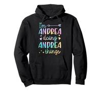 I'm Andrea Doing Andrea Things Nome Personalizzato Felpa con Cappuccio