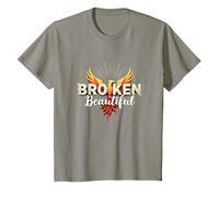 Im Broken: da Rotto a Bella Phoenix Rising Art Maglietta, Bambini, Ardesia, 10 Anni