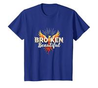 Im Broken: da Rotto a Bella Phoenix Rising Art Maglietta, Bambini, Blu Reale, 3 Anni
