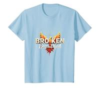 Im Broken: da Rotto a Bella Phoenix Rising Art Maglietta, Bambini, Celeste, 4 Anni