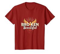 Im Broken: da Rotto a Bella Phoenix Rising Art Maglietta, Bambini, Mirtillo Rosso, 6 Anni