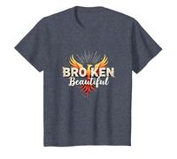 Im Broken: da Rotto a Bella Phoenix Rising Art Maglietta, Bambini, Pervinca, 6 Anni