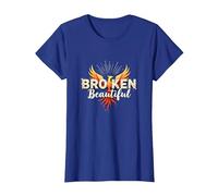 Im Broken: da Rotto a Bella Phoenix Rising Art Maglietta, Donna, Blu Reale, M
