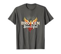 Im Broken: da Rotto a Bella Phoenix Rising Art Maglietta, Uomo, Asfalto, 3XL