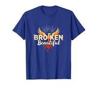Im Broken: da Rotto a Bella Phoenix Rising Art Maglietta, Uomo, Blu Reale, M