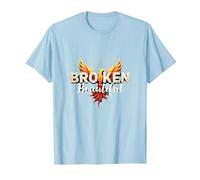 Im Broken: da Rotto a Bella Phoenix Rising Art Maglietta, Uomo, Celeste, XL