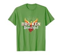 Im Broken: da Rotto a Bella Phoenix Rising Art Maglietta, Uomo, Erba, L