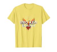 Im Broken: da Rotto a Bella Phoenix Rising Art Maglietta, Uomo, Limone, M