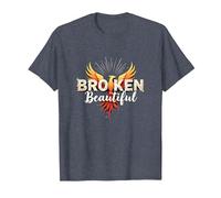 Im Broken: da Rotto a Bella Phoenix Rising Art Maglietta, Uomo, Pervinca, 5XL