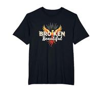 Im Broken: da Rotto a Bella Phoenix Rising Art Maglietta, Uomo Taglie Grandi, Nero, 6X Tall