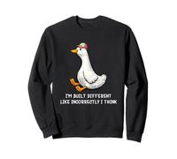 I'm Built Different Funny Duck Meme Goose Wearing cap Humor Felpa