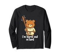 I'm Burnt out M'Lord Bear - Vestaglia Medievale da Monaco Maglia a Manica