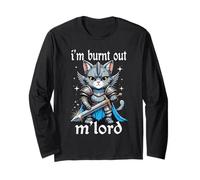 I'm Burnt out M'Lord Cat Knight Armor Spada Mantello Blu Maglia a Manica